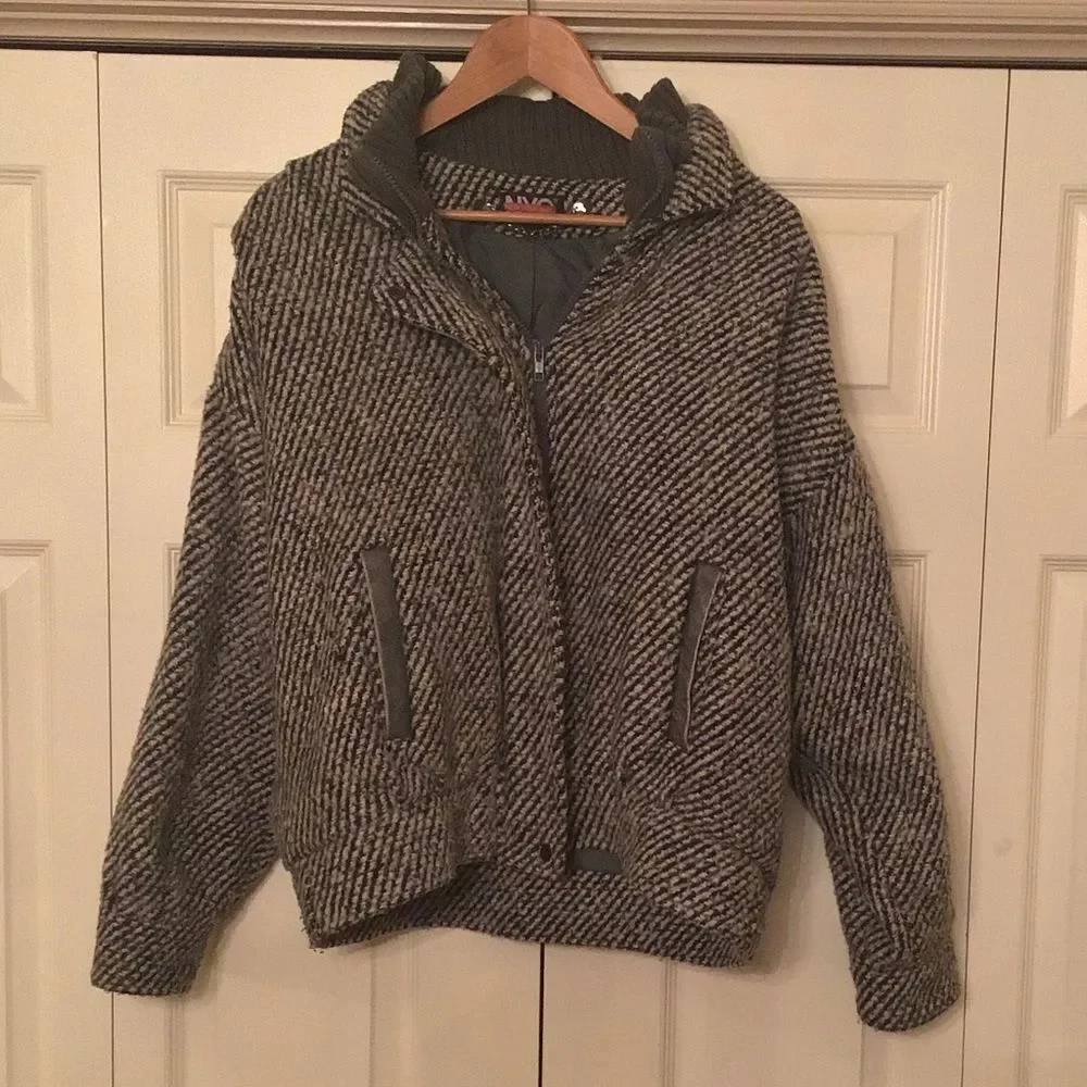 Vintage New York Girl Wool Blend Tweed Jacket